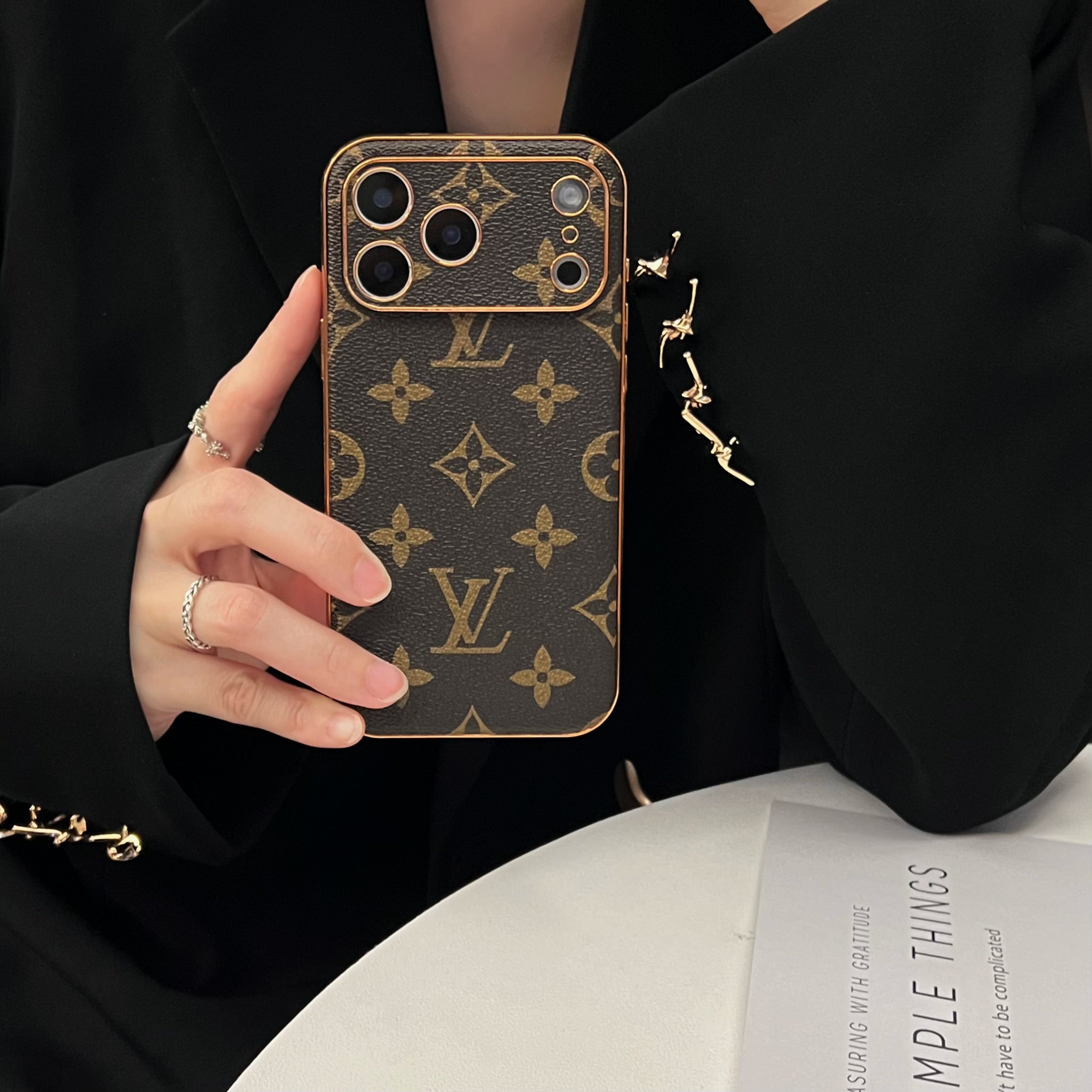 Luxury Monogram iPhone Case Big Printing For iPhone 17 Series-CRLV066