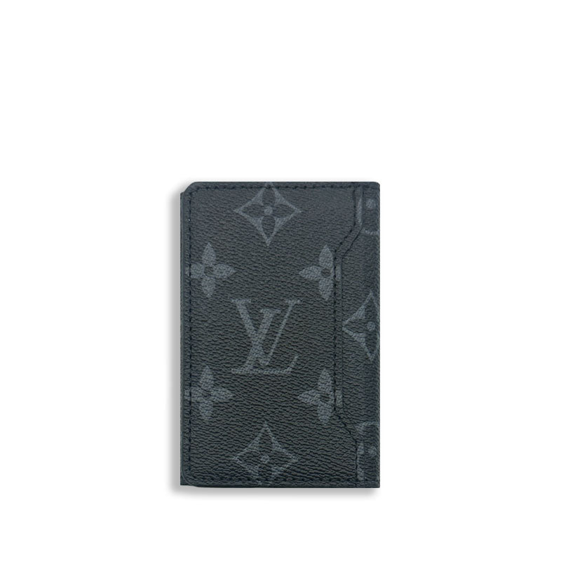 Luxury Leather Monogram Magnetic Wallet Black Printing-CRLV017