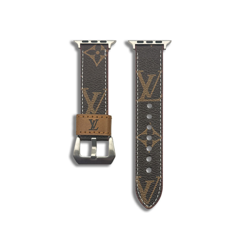 Leather Monogram Apple Watch Band Big Printing-CRLV002