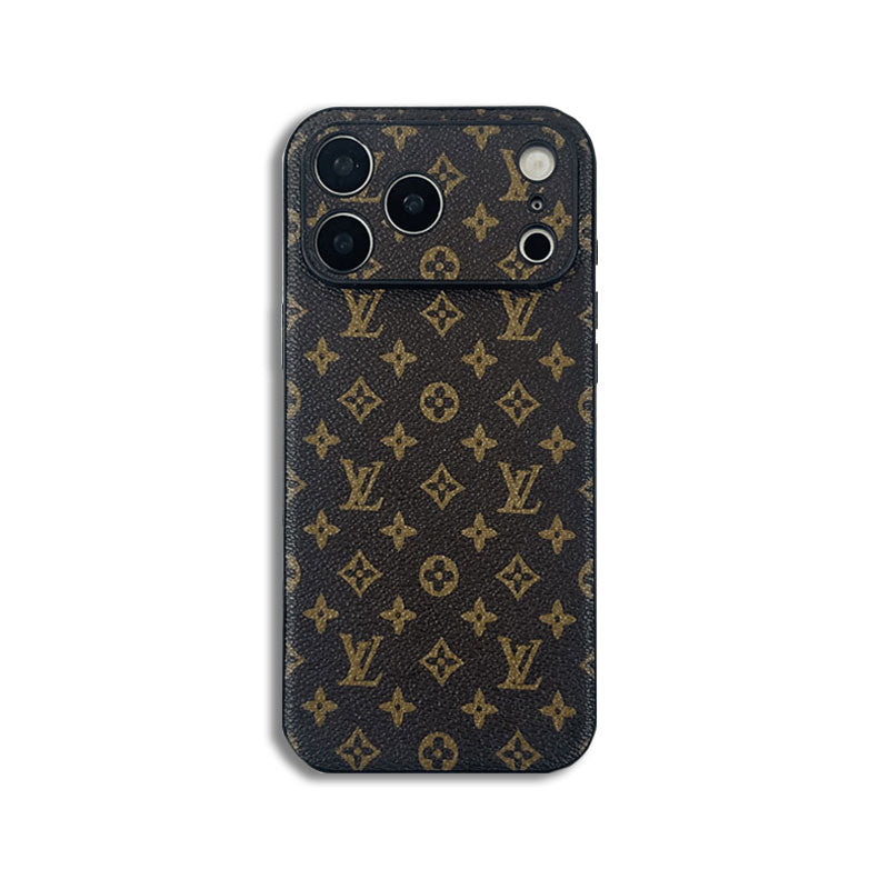 Luxury Leather Monogram iPhone Case For iPhone 17 Series-CRLV023