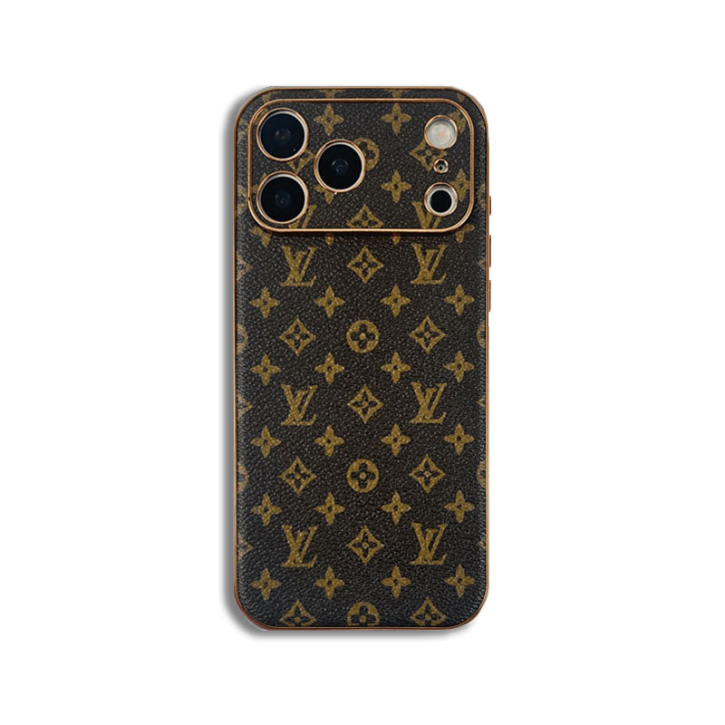 Refined Leather Monogram iPhone Case Small Printing For iPhone 17 Series-CRLV020