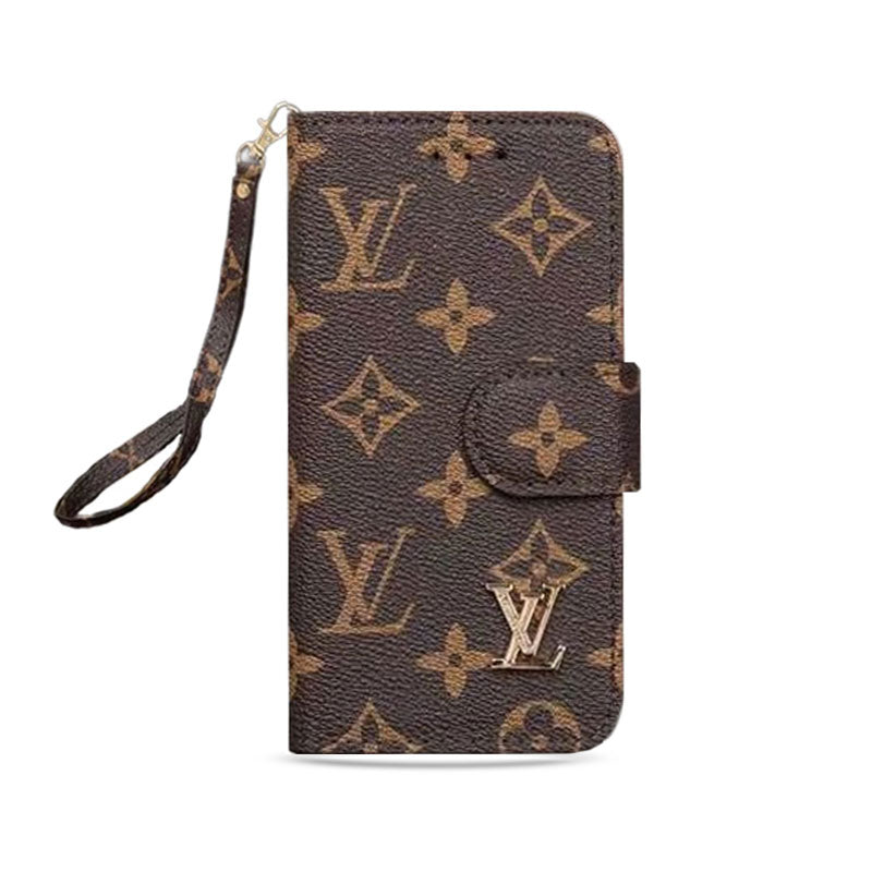 Leather Wallet Flip Monogram iPhone Case Big Printing-CRLV061