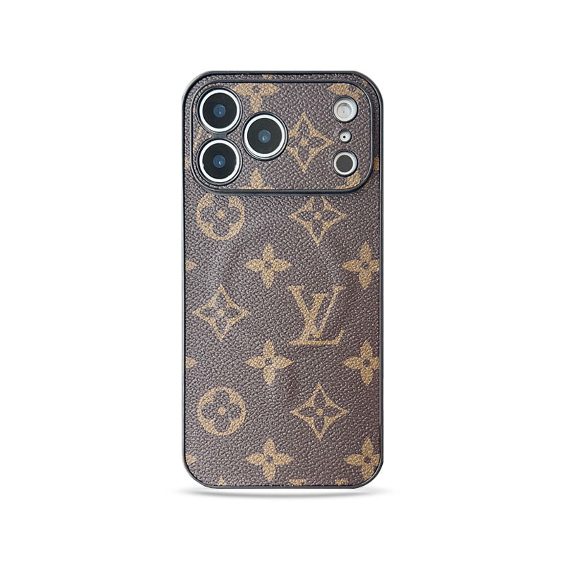 Leather Monogram iPhone Case（Magsafe）For iPhone 17 Series-CRLV078