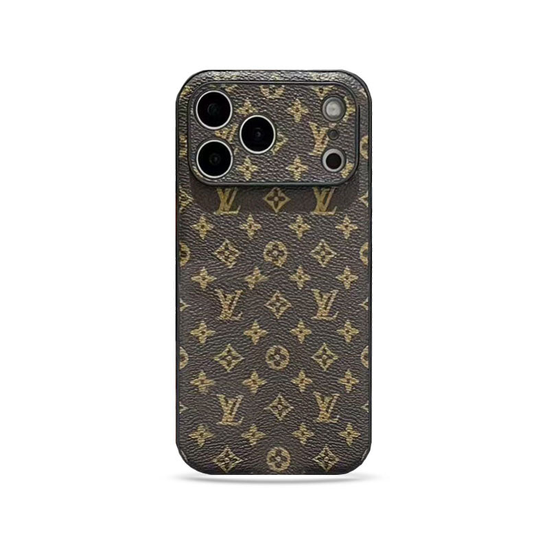 Luxury Leather Monogram iPhone Case For iPhone 17 Series-CRLV085